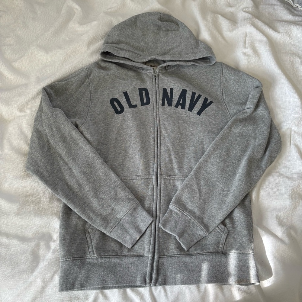 Old Navy Men's Zip-Up Gray Sweater